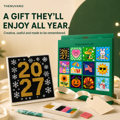 ✨ 2027 Diamond Painting Hanging Calendar Kit – 12 Monthly Designs