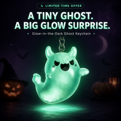 👻5pcs Glow-in-the-Dark Ghost Keychain | Cute Halloween Gift