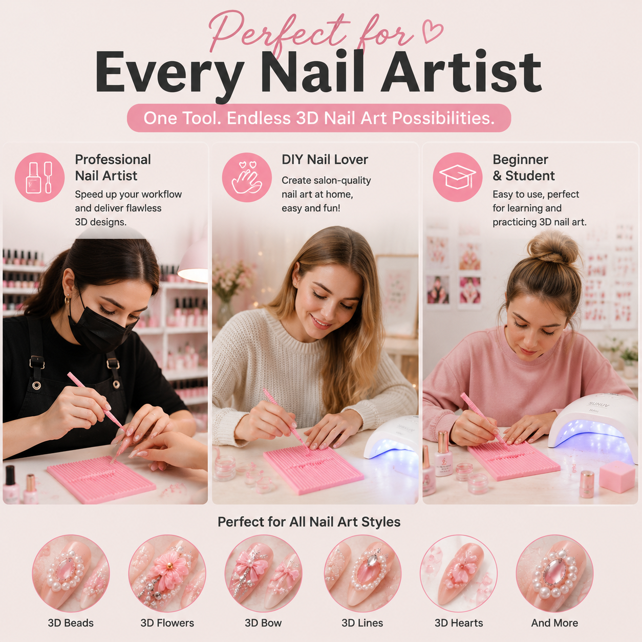 💅 2.5mm Gel Bead Roller Tool | Create Perfect 3D Nail Art Designs Easily