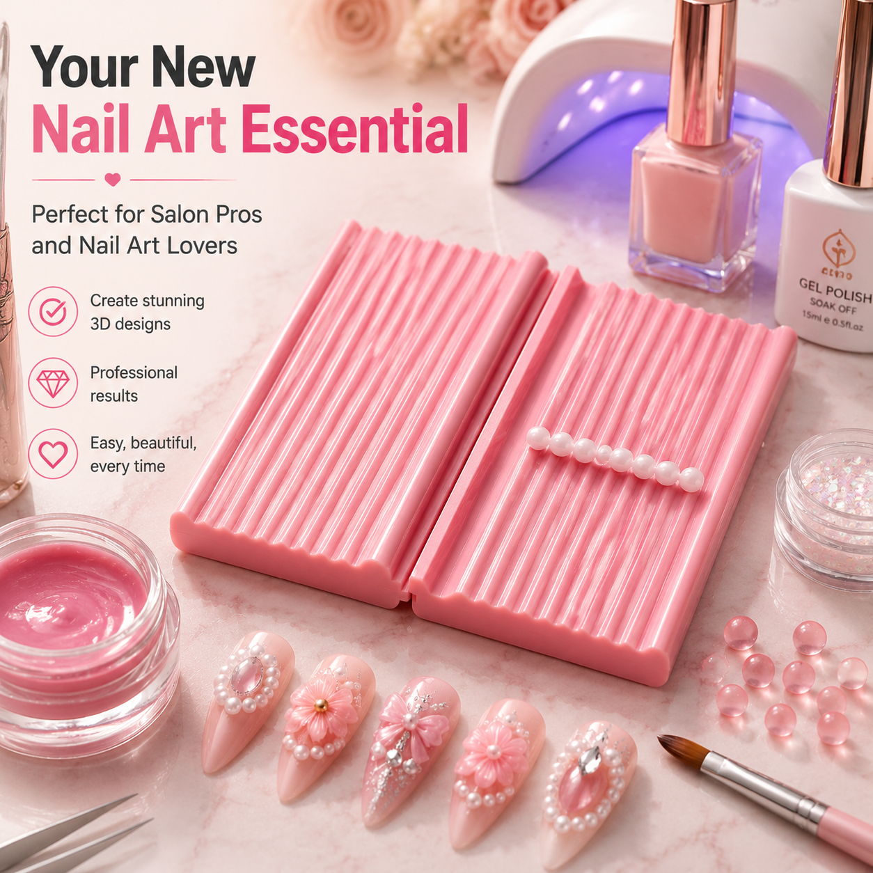 💅 2.5mm Gel Bead Roller Tool | Create Perfect 3D Nail Art Designs Easily