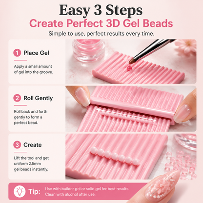 💅 2.5mm Gel Bead Roller Tool | Create Perfect 3D Nail Art Designs Easily