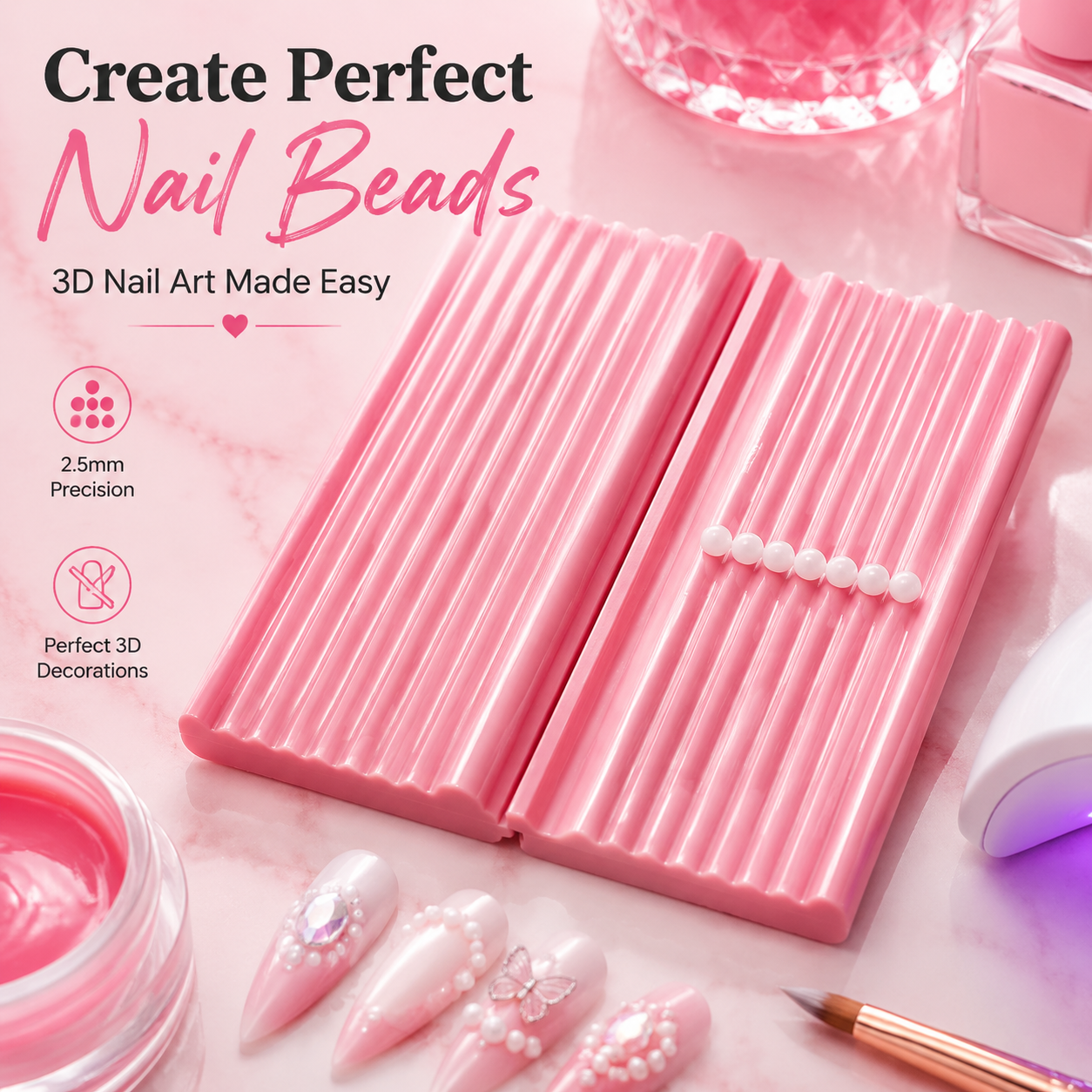 💅 2.5mm Gel Bead Roller Tool | Create Perfect 3D Nail Art Designs Easily