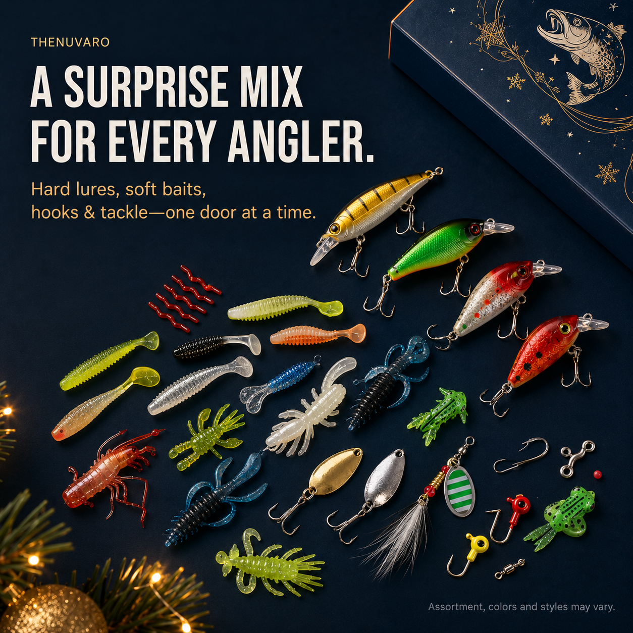 🎣 24-Day Fishing Lure Advent Calendar – 24 Daily Tackle Surprises for Anglers