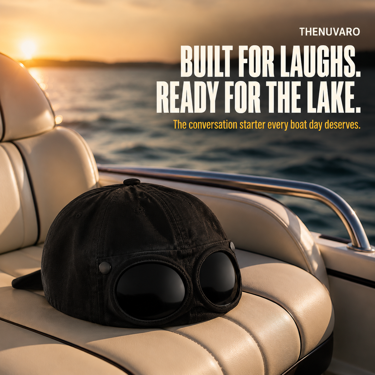 ✈️ Pilot-Inspired Baseball Cap🧢 Novelty Boater Hat with Built-In Shades – The Funniest Gift for Fishing & Boat Lovers（副本）