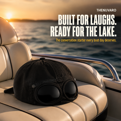 ✈️ Pilot-Inspired Baseball Cap🧢 Novelty Boater Hat with Built-In Shades – The Funniest Gift for Fishing & Boat Lovers（副本）