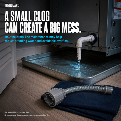 💧 AC Drain Line Cleaning Adapter – Flexible Wet/Dry Vacuum Connector for Condensate Pipe Maintenance