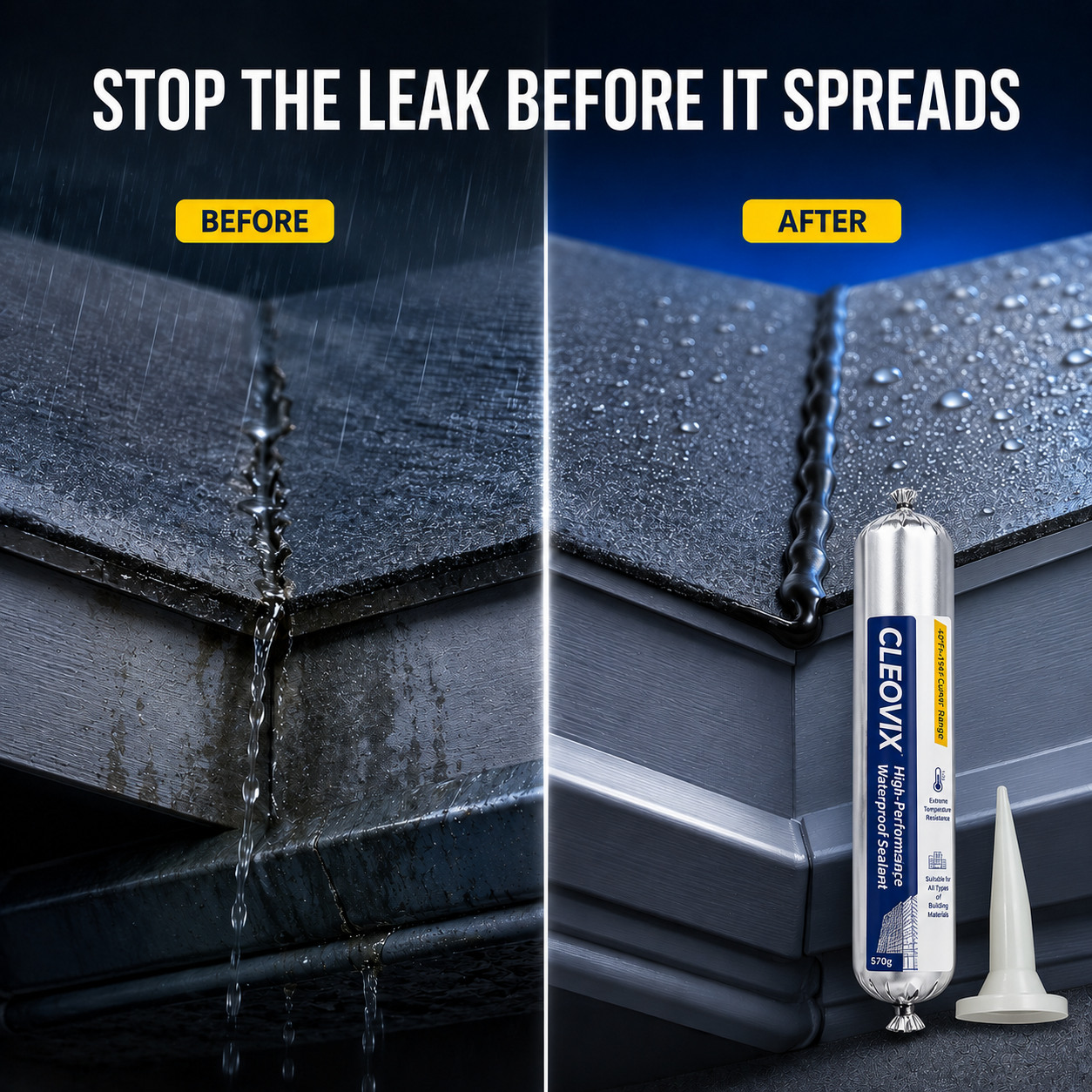 💧 570g High-Performance Waterproof Sealant – Flexible Indoor & Outdoor Leak Repair