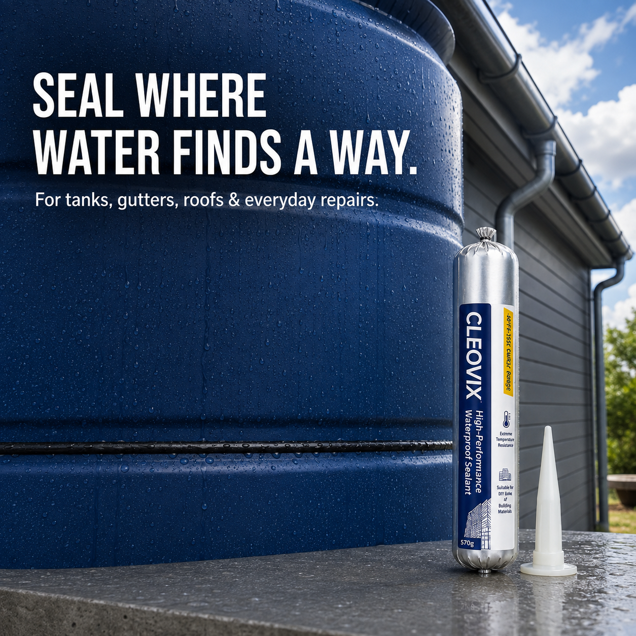 💧 570g High-Performance Waterproof Sealant – Flexible Indoor & Outdoor Leak Repair