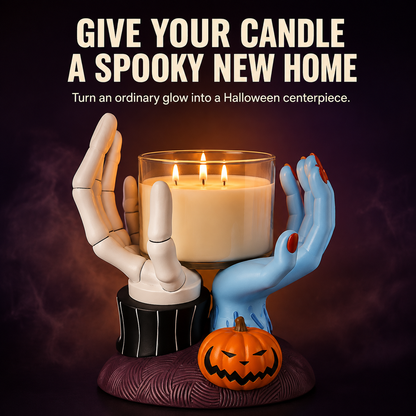 🎃 Spooky Hands Candle Holder – Cute & Creepy Halloween Tabletop Décor