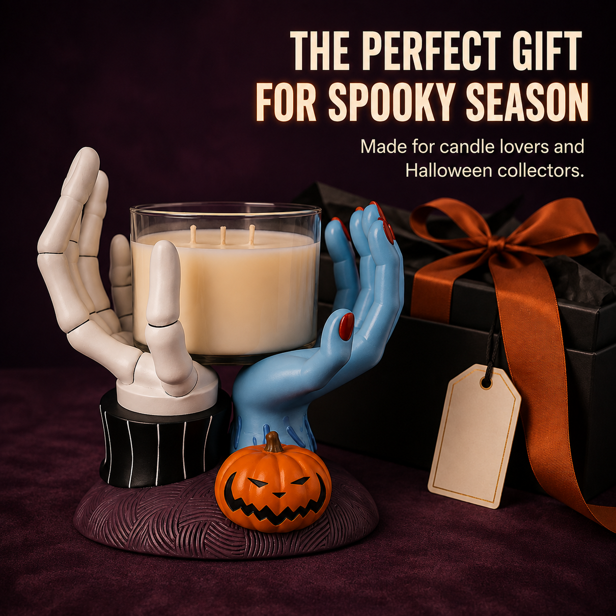 🎃 Spooky Hands Candle Holder – Cute & Creepy Halloween Tabletop Décor