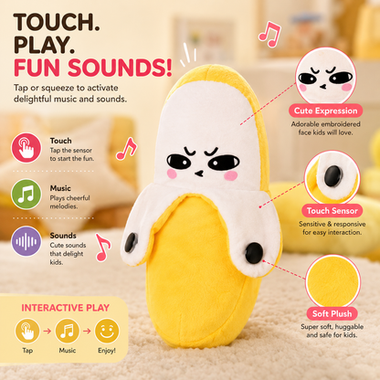 🍌 Interactive Musical Banana Plush Toy | Touch & Play Gift