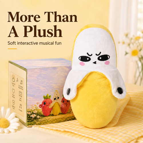 🍌 Interactive Musical Banana Plush Toy | Touch & Play Gift