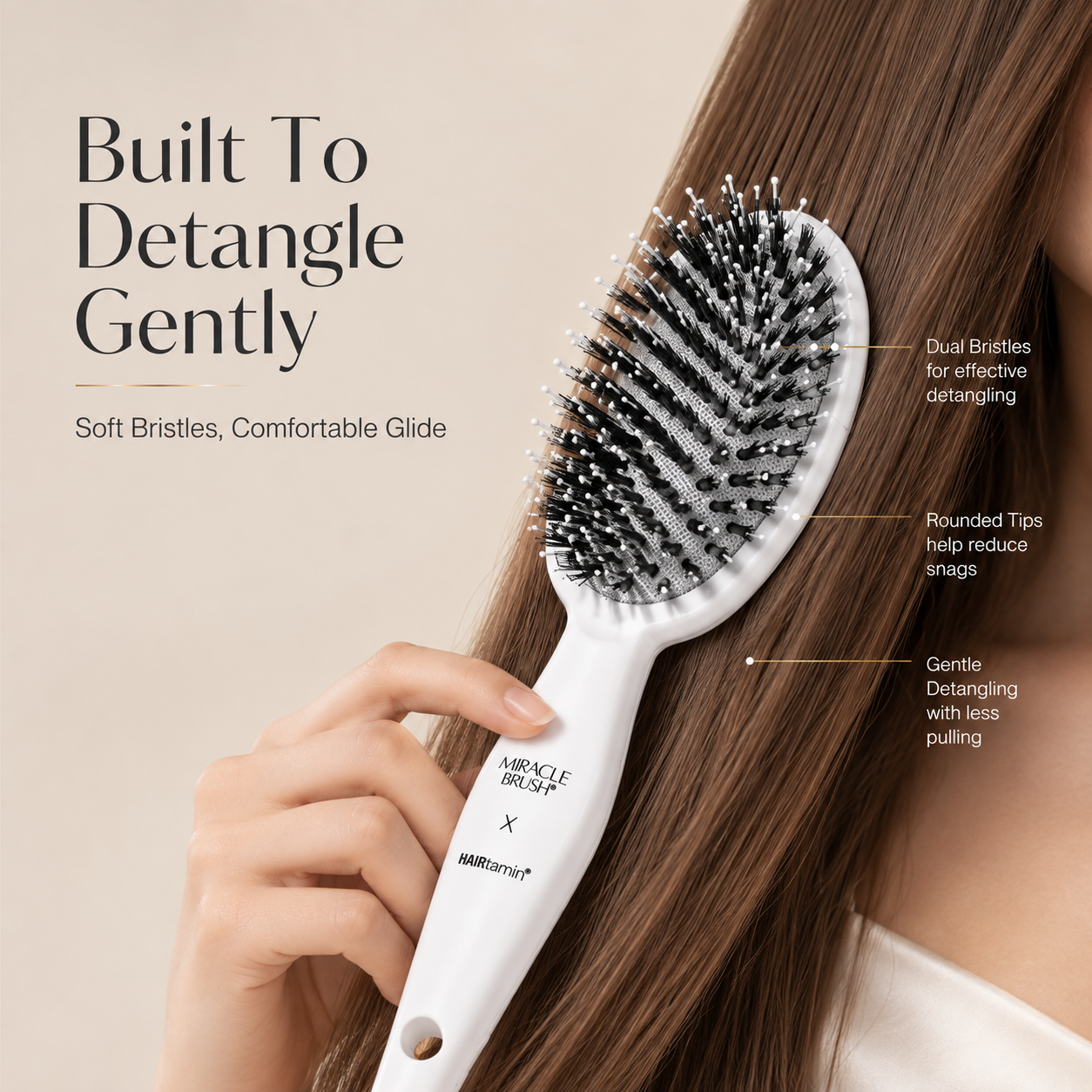✨ Gentle Detangling Hair Brush for Smooth, Shiny Hair