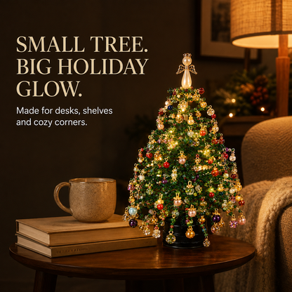 ✨ DIY Lighted Seasonal Tabletop Tree Kit – Create Your Own Holiday Magic