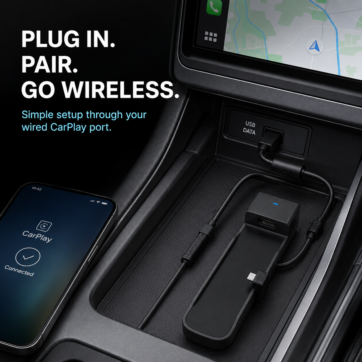 🚘 3-in-1 Wireless CarPlay, Android Auto & HDMI Car Entertainment Adapter