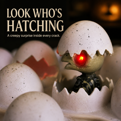 🥚 Light-Up Haunted Egg Crate – Spooky Halloween Kitchen Decor