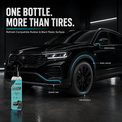 🚗 Restore Your Car’s Deep Black Finish – 200mL Tire & Plastic Trim Restorer Spray for Faded Automotive Surfaces