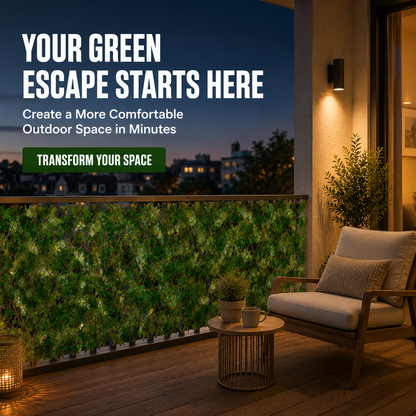 🌿 Expandable Faux Ivy Privacy Fence – Adjustable Greenery Screen for Balcony, Patio, Porch & Garden