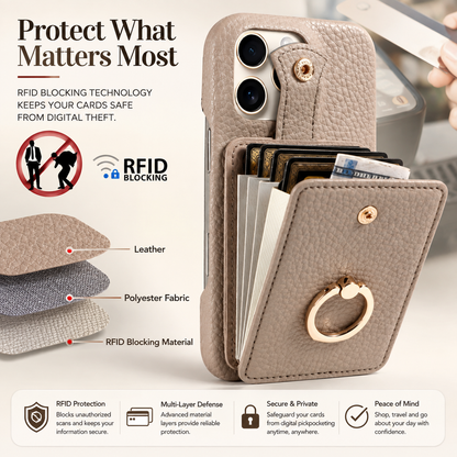 🔥🔥🔥All-in-One Crossbody Wallet Phone Case with Card Holder & Ring Grip