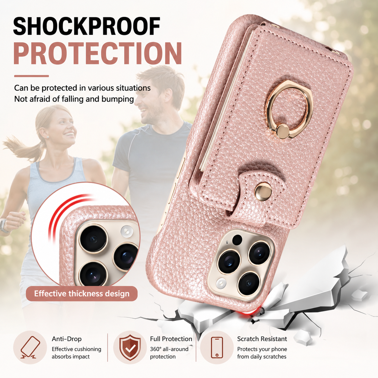 🔥🔥🔥All-in-One Crossbody Wallet Phone Case with Card Holder & Ring Grip