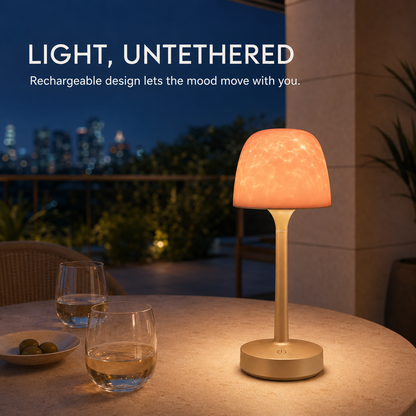 🌊 16-Color Rechargeable Water Ripple Projection Lamp with Remote