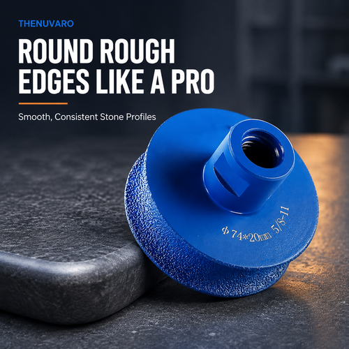 🛠️ 74mm Diamond Bullnose Profile Wheel – Smooth Stone Edge Rounding Made Easier