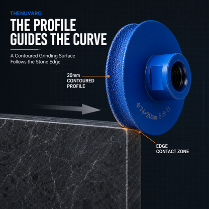 🛠️ 74mm Diamond Bullnose Profile Wheel – Smooth Stone Edge Rounding Made Easier