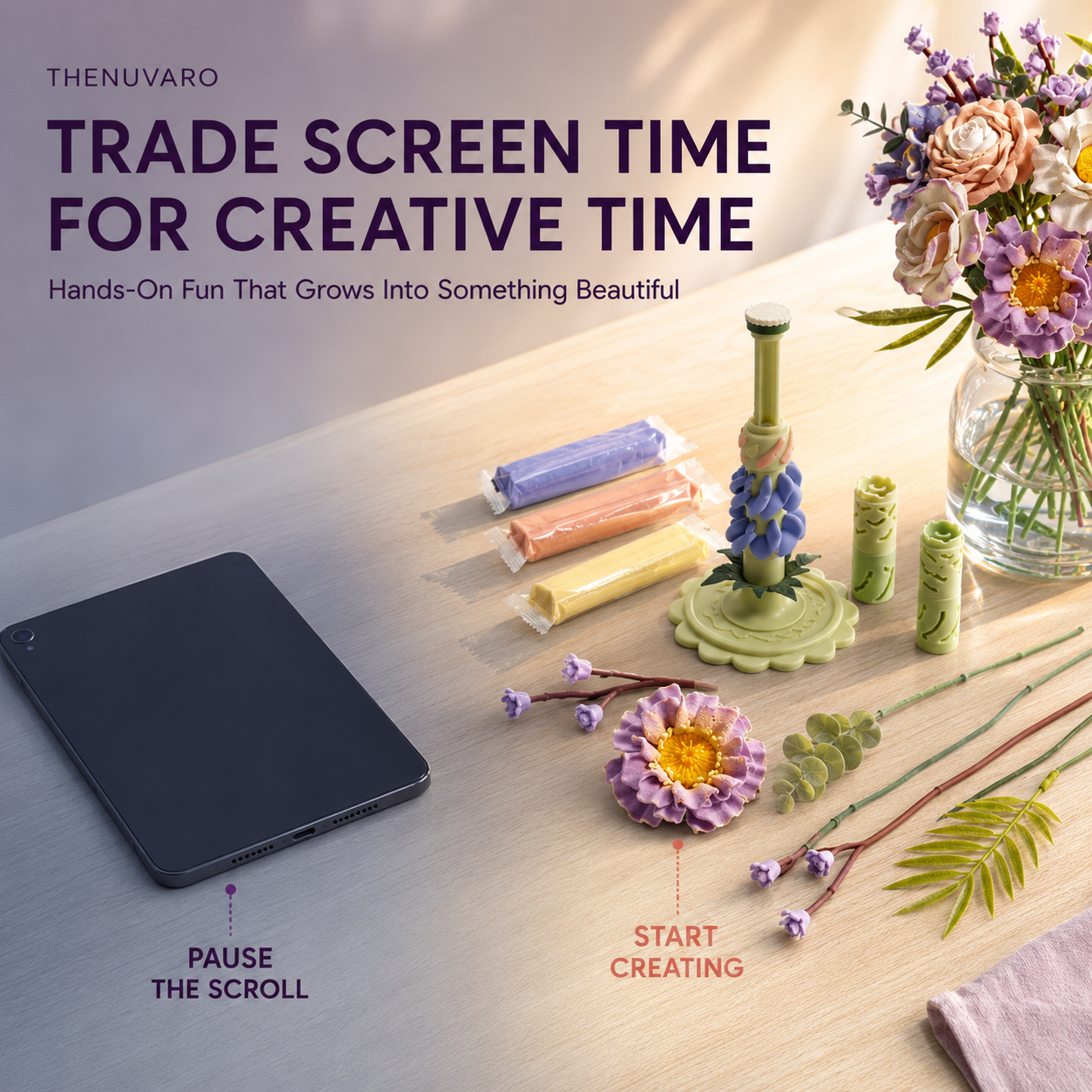 🌸 Complete DIY Flower Bouquet Craft Kit – Create, Arrange & Display Your Own Blooms