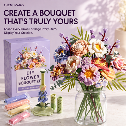 🌸 Complete DIY Flower Bouquet Craft Kit – Create, Arrange & Display Your Own Blooms