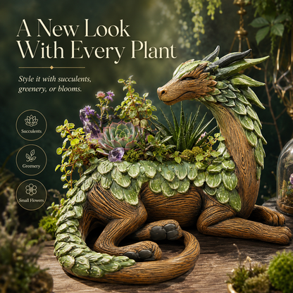 📖Fantasy Dragon Planter – Magical Decorative Plant Pot for Book, Dragon & Plant Lovers