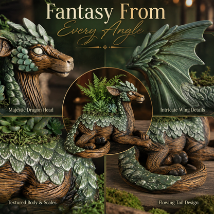 📖Fantasy Dragon Planter – Magical Decorative Plant Pot for Book, Dragon & Plant Lovers