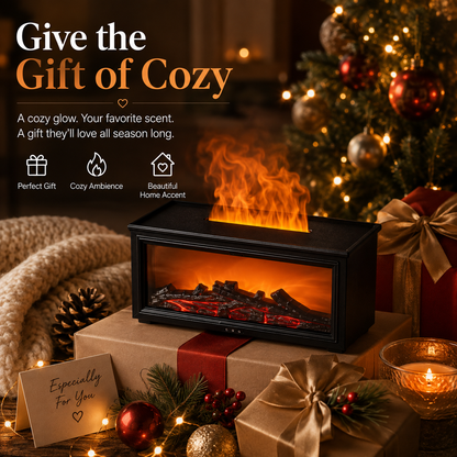 🔥 Fireplace Aroma Diffuser – Cozy Flame Effect with Soothing Mist & Warm Ambience