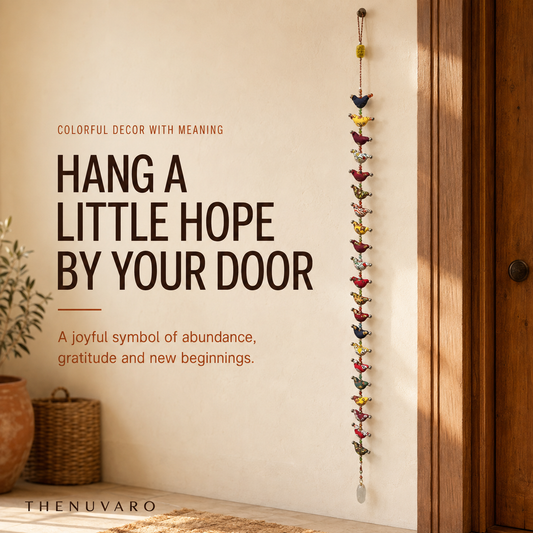🐔 Colorful Prosperity Hens Hanging Garland – Good Luck Door & Wall Decor