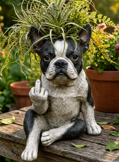 😂Funny Bulldog Planter – Give Your Plants Some Serious Attitude