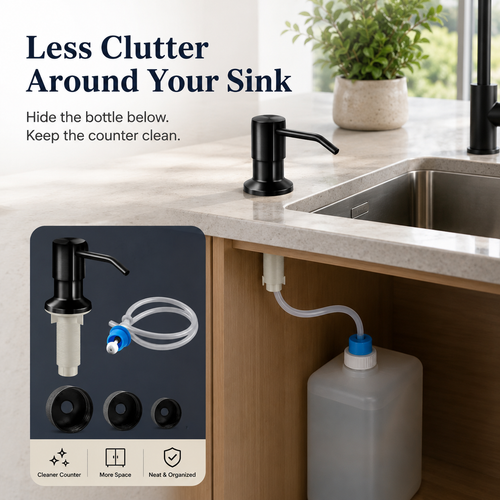 🧼 No-Refill Sink Soap Dispenser Kit – Connect Directly to a Large Soap Bottle