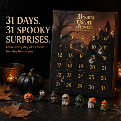 🎃 31-Day Halloween Countdown Calendar – 31 Mini Surprise Figures