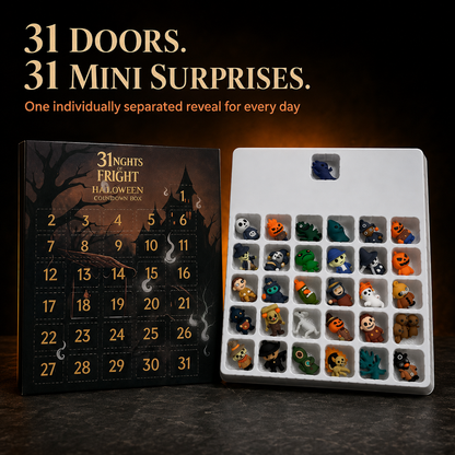 🎃 31-Day Halloween Countdown Calendar – 31 Mini Surprise Figures