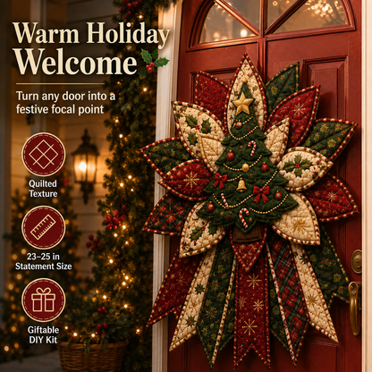 🎄Beginner-Friendly Oversized Christmas Character Quilted Door Hanger Sewing Kit | Complete Kit with All Tools & Step-by-Step Guide Included 💕
