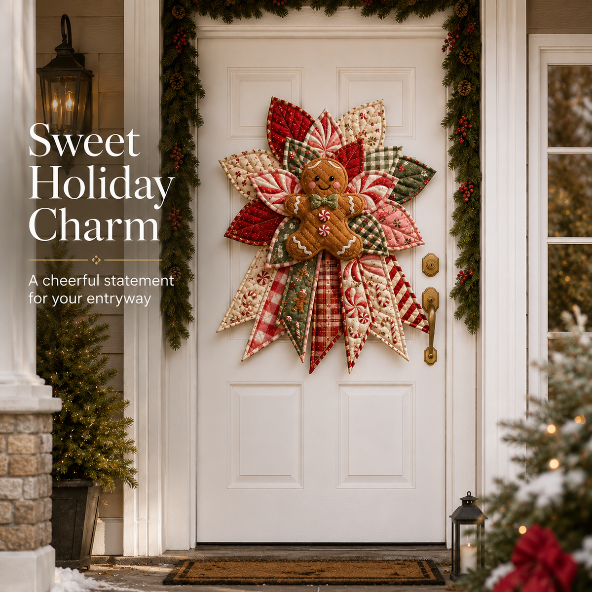 🎄Beginner-Friendly Oversized Christmas Character Quilted Door Hanger Sewing Kit | Complete Kit with All Tools & Step-by-Step Guide Included 💕