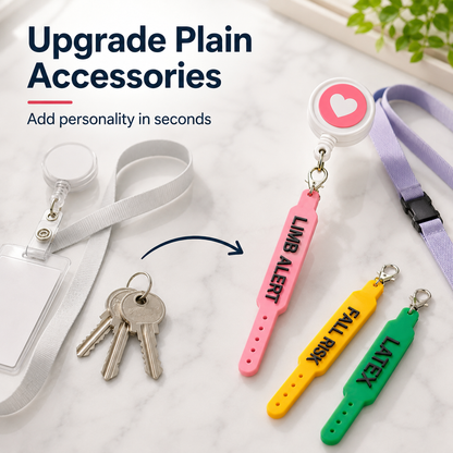 🏥 Hospital Wristband Charm | Nurse Badge & Keychain Accessory
