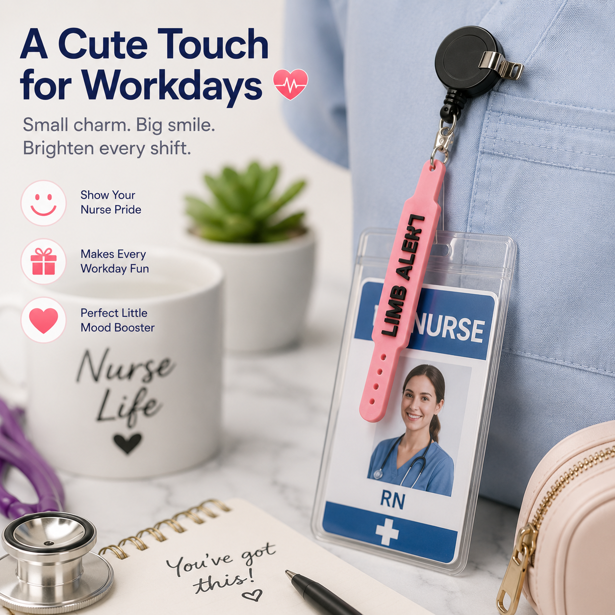 🏥 Hospital Wristband Charm | Nurse Badge & Keychain Accessory