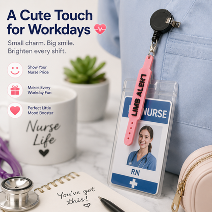 🏥 Hospital Wristband Charm | Nurse Badge & Keychain Accessory
