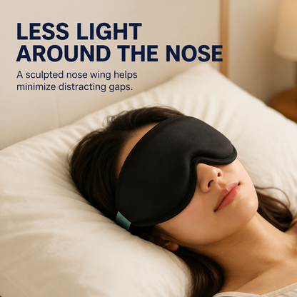 😴 3D Zero-Pressure Blackout Sleep Mask – Lash-Friendly Contoured Memory Foam Eye Mask