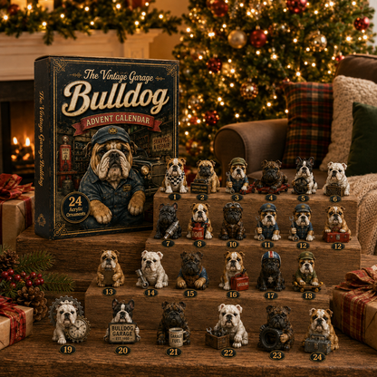 🔥49% Off Last Day -🔧 Vintage Garage Bulldog Advent Calendar 2026 – 24 Days of Classic Bulldog Garage Surprises