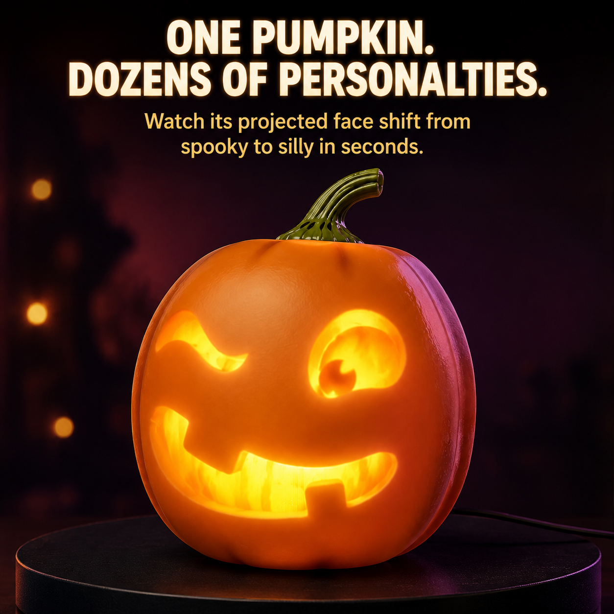 🎃 12-Inch Animated Talking Pumpkin – Projected Faces, Songs & Jokes