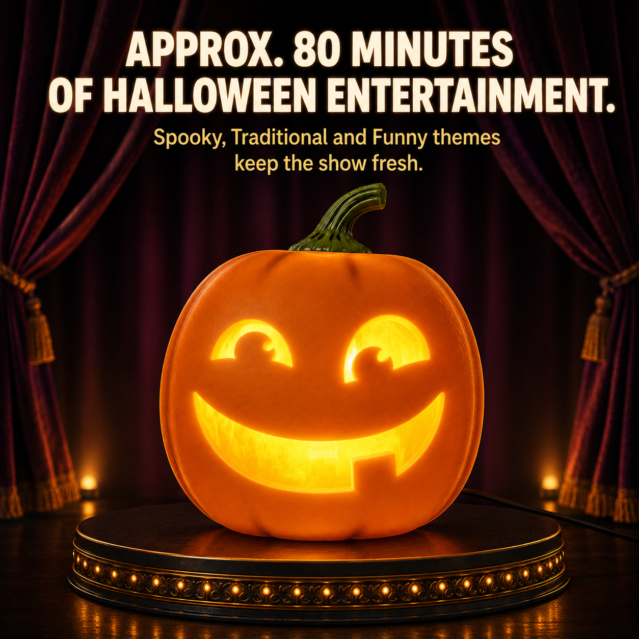 🎃 12-Inch Animated Talking Pumpkin – Projected Faces, Songs & Jokes