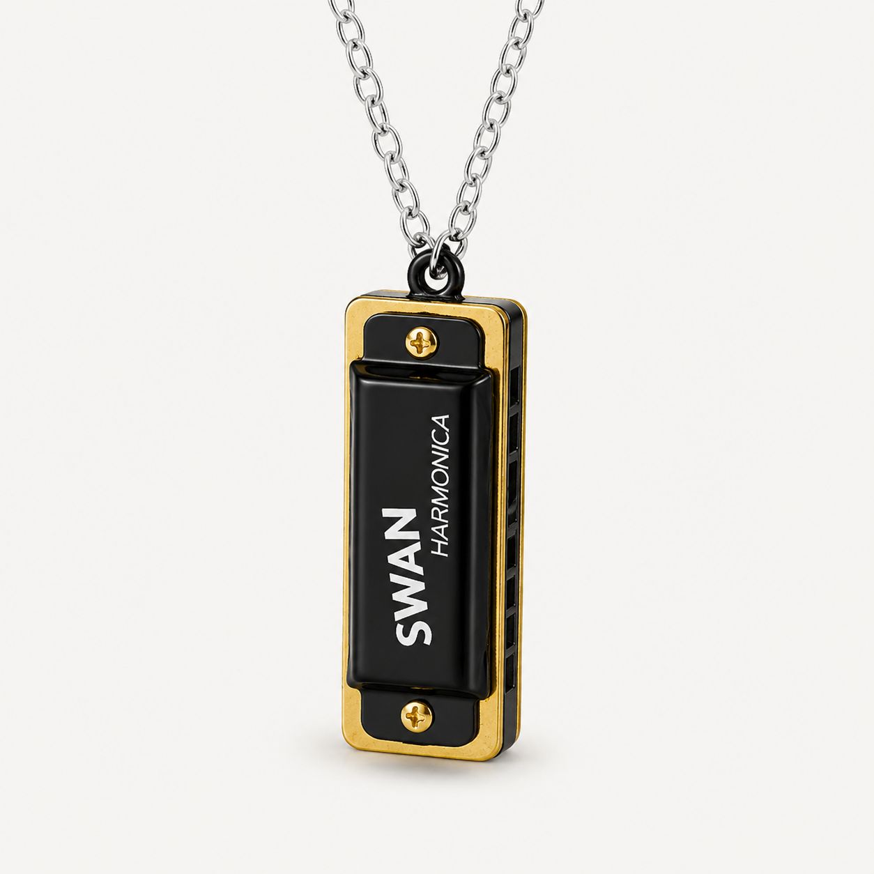 2pcs🎵Playable Mini Harmonica Necklace – Wearable Musical Pendant