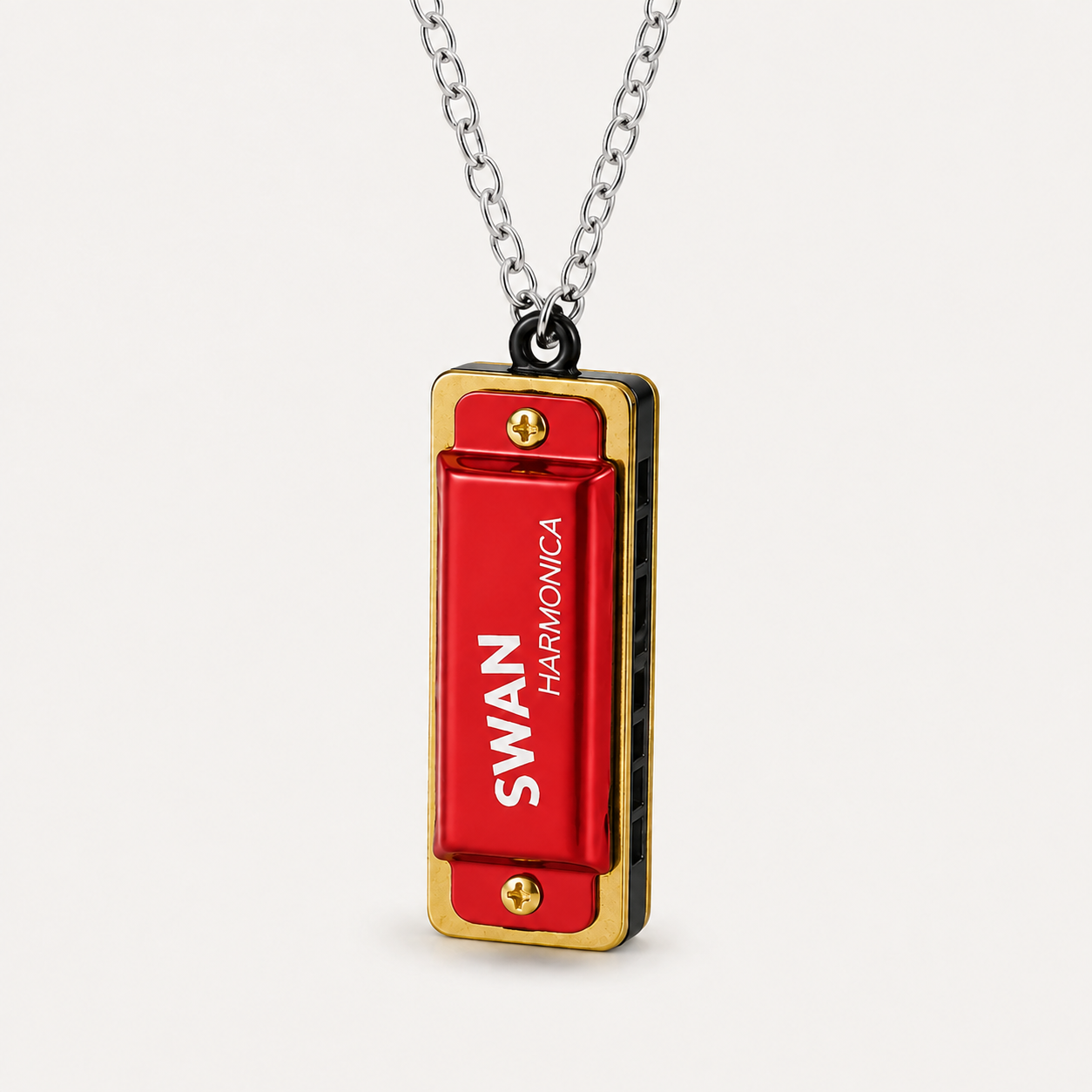2pcs🎵Playable Mini Harmonica Necklace – Wearable Musical Pendant