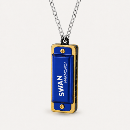 2pcs🎵Playable Mini Harmonica Necklace – Wearable Musical Pendant