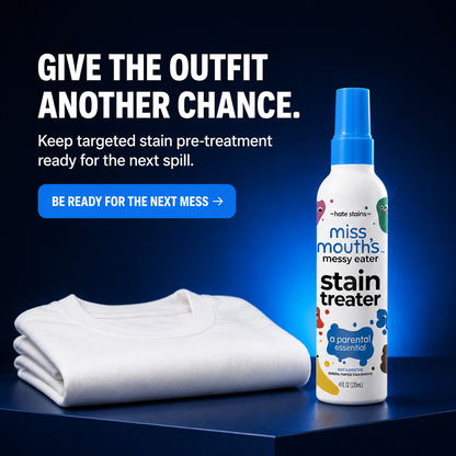 🧼 Messy Meal Stain Rescue Spray – Targeted Pre-Treatment for Washable Fabrics